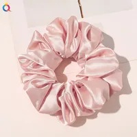 Scrunchie Clasico Plisado - Rosa Satín