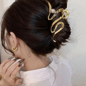 Pinza Metalica Spiral - Dorado