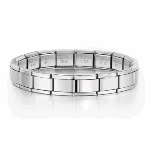 Brazalete Italiano Silver Acero Inoxidable