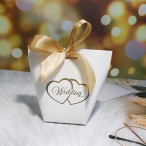 Caja de Regalo con Moño – Wedding Dorado