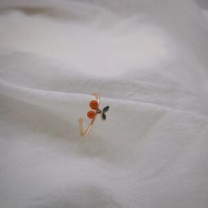 Anillo Ajustable Berry Glow - Chapado En Oro 18K