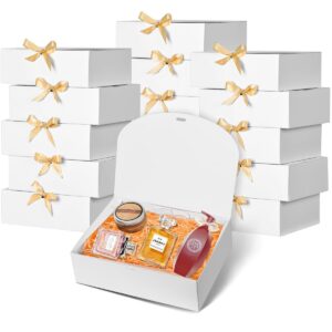 Caja de Regalo con Moño – Blanco / Dorado