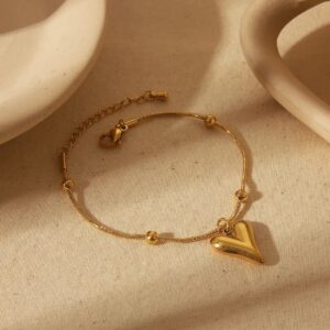 Pulsera Corazón Minimalista - Acero Inoxidable