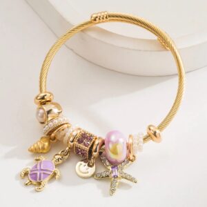 Brazalete Charm Marino Purpúra - Acero Inoxidable 304