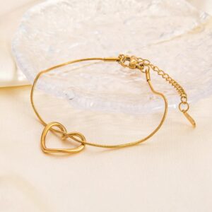 Pulsera Heartline – Acero Inoxidable Dorado