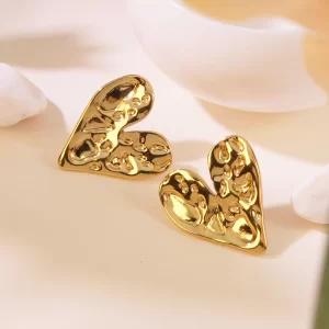 Aretes Corazón Golden Heart Classic