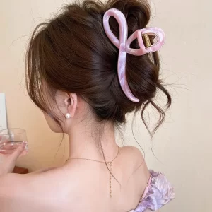 Pinza Ribbon Wave De Color Rosa