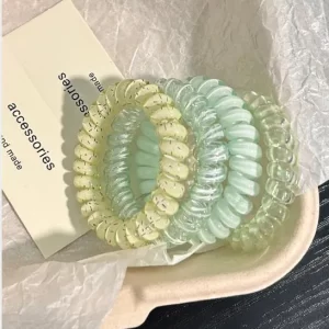 Set Ligas Spiral - Verde Manzana