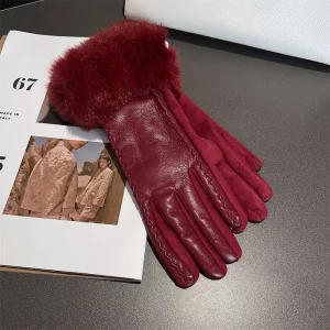 Guantes Termico Afelpado Rojo