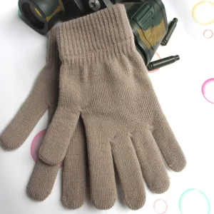 Guantes Tejidos Caqui