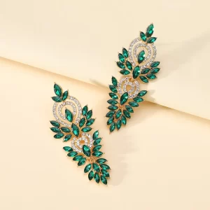 Pendientes Vintage Royal Leaf Verdes
