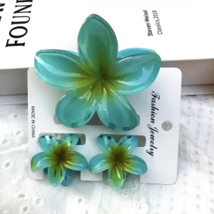 Set de Pinzas Flor (3 Piezas) Aqua
