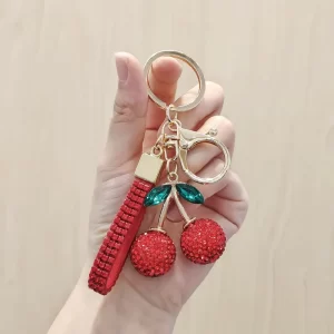 Llavero Cereza con Brillantes