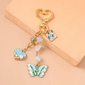 Llavero Mariposa Amor Azul