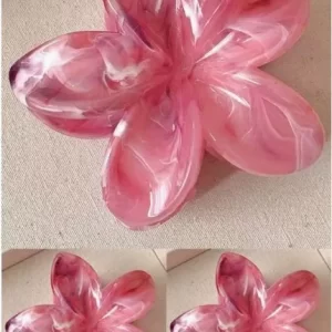 Set de Pinzas Flor (3 Piezas) Rosa Roja
