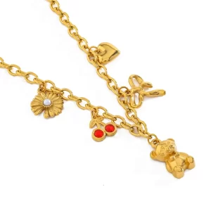 Collar Charms Sweet Gold Acero Inoxidable