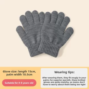 Guantes Tejidos para Niños Gris