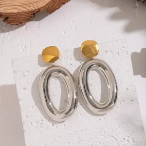 Aretes Duo Chic Bicolor