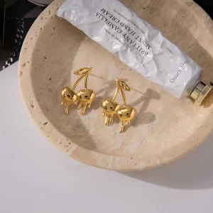 Aretes Golden Cherry