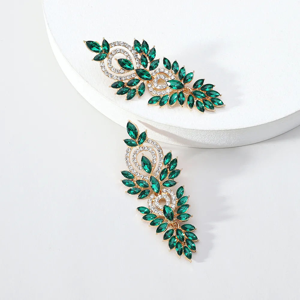 Pendientes Vintage Royal Leaf Verdes - Imagen 3