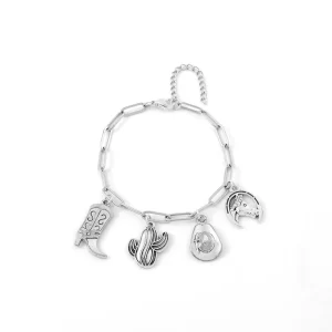 Pulsera Vaquera Wild West Charms Plateada