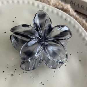 Pinza Plumeria Noir – Gris Transparente