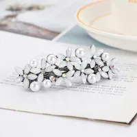 Broche Floral Pearl - Blanco