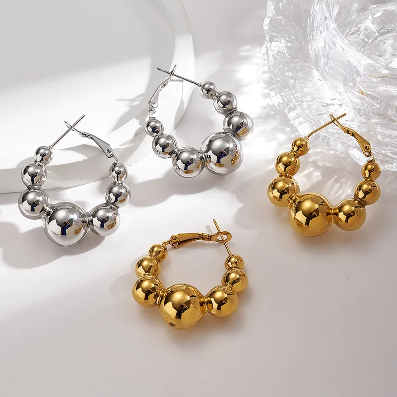 Aretes Urban Sphere Plateado - Imagen 2