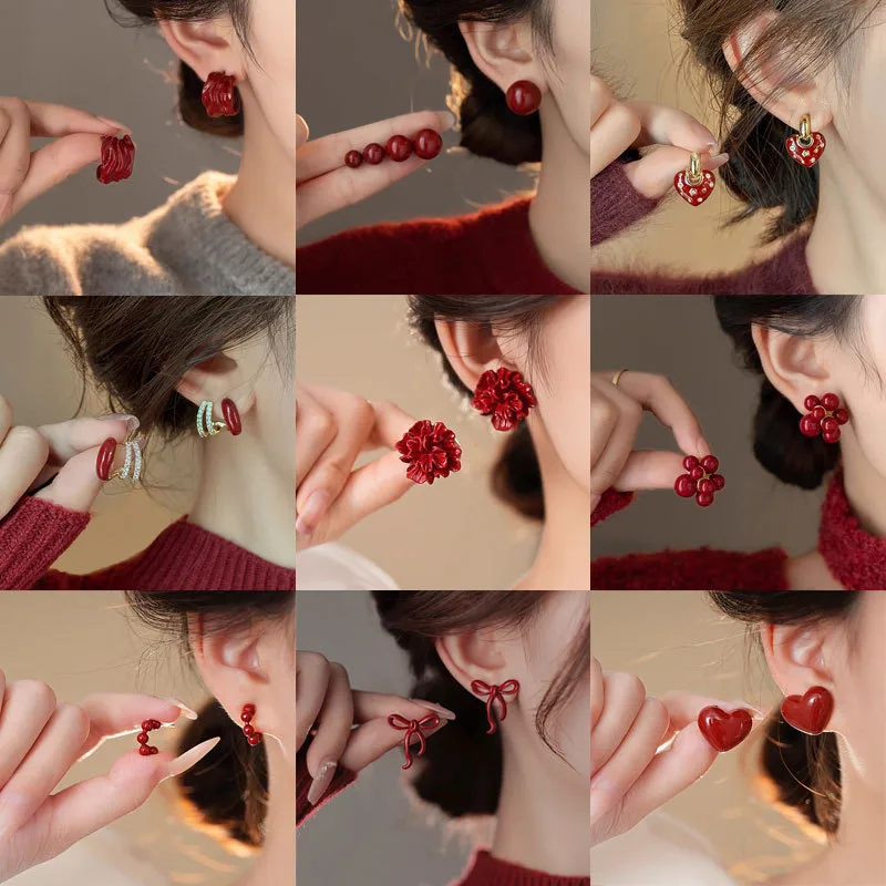 Aretes Cherry Love Red - Imagen 3