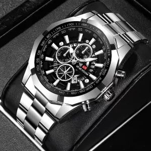 Reloj Titan Steel Chrono Plata