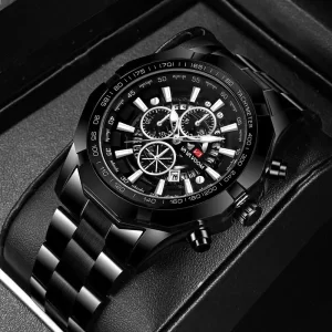 Reloj Titan Steel Chrono Negro