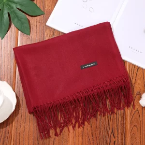 Bufanda Clásica Cashmere Rojo Vino