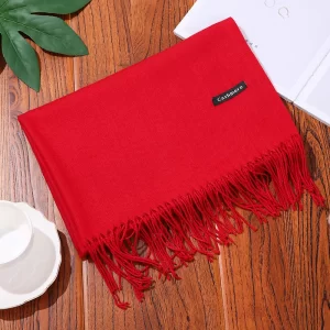 Bufanda Clásica Cashmere Roja