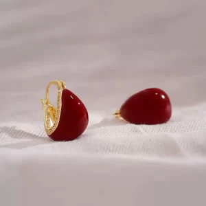 Aretes Red Drop Elegance