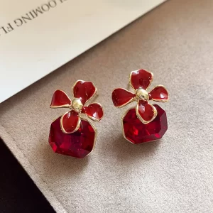 Aretes Ruby Bloom Luxe