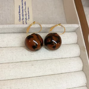 Aretes Cocoa Sphere Luxe