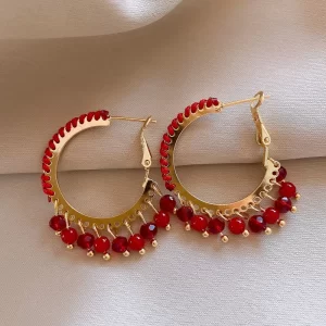 Aretes Tribal Chic Rojo