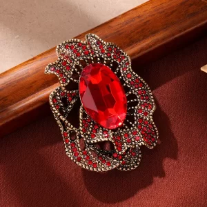 Broche Gema Imperial Rojo
