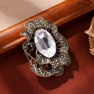 Broche Gema Imperial Blanco