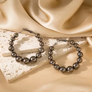 Aretes Luxe Hoop Negro