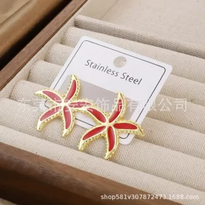 Aretes Starfish Coral