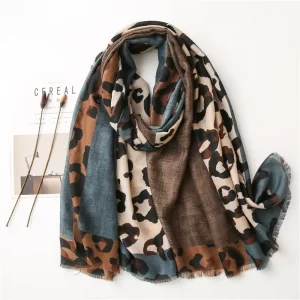 Bufanda Leopardo Urbano Azul