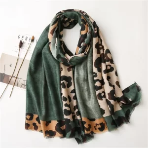 Bufanda Leopardo Urbano Verde