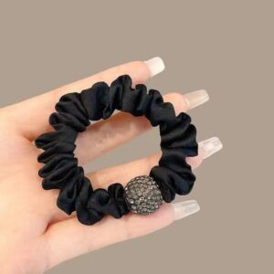 Scrunchie Crystal Noir - Negro