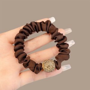 Scrunchie Crystal Noir - Café