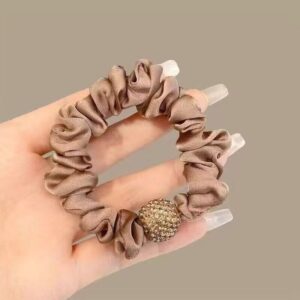 Scrunchie Crystal Noir - Latte