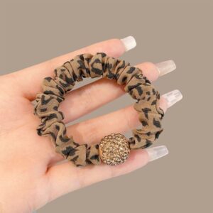 Scrunchie Crystal Noir - Leopardo Print
