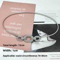 Cinturón Chain Glam Elegance Plata (70 - 80 Cm)