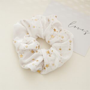 Scrunchie Velvet Galaxy - Blanco