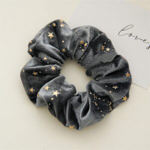 Scrunchie Velvet Galaxy - Gris